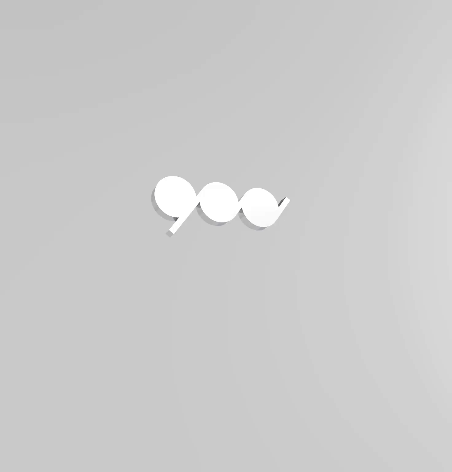 White geometric gdd logo on a grey background.